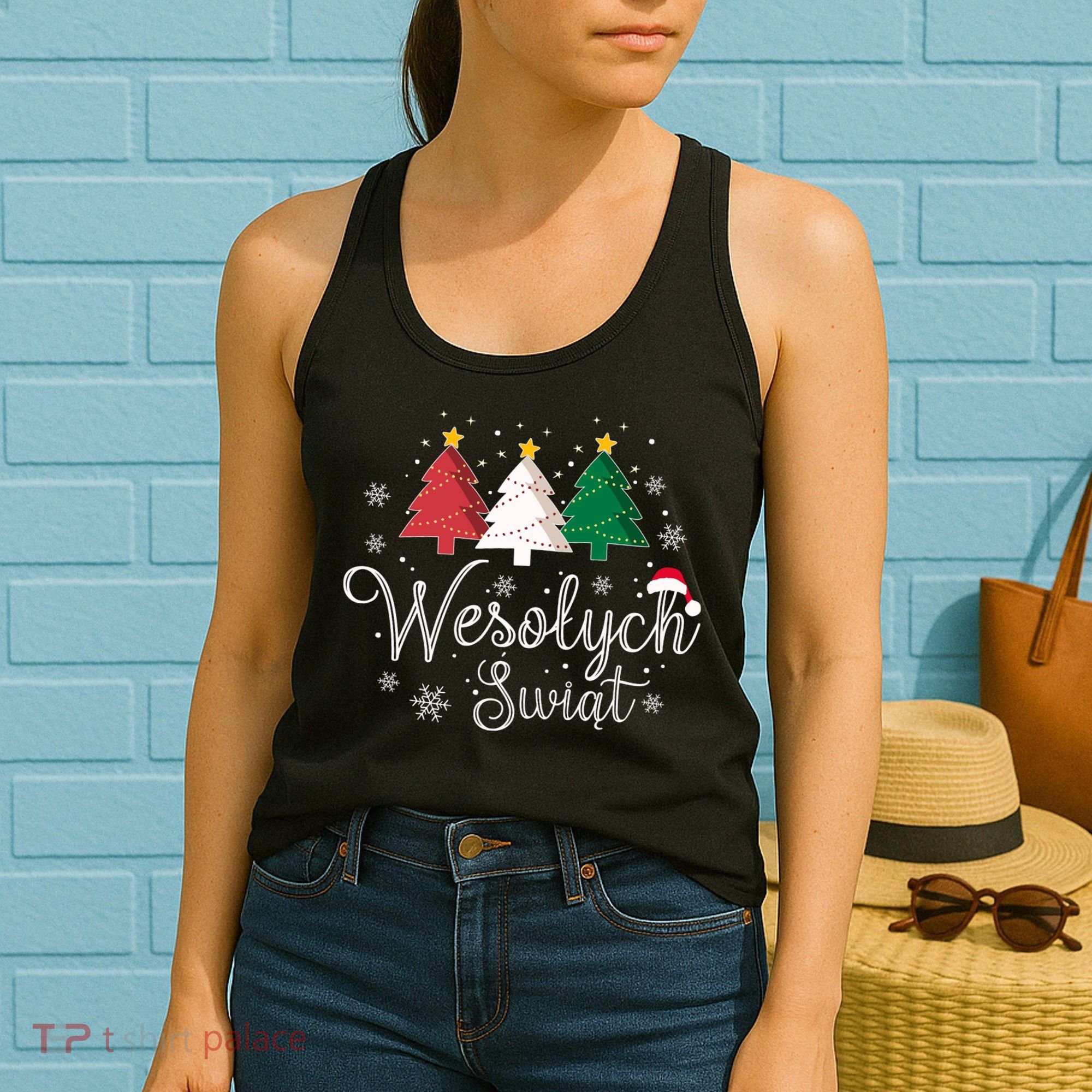 Poland Christmas Tree Polish Merry Xmas Wesolych Swiat Women's Tank Top