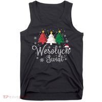Poland Christmas Tree Polish Merry Xmas Wesolych Swiat Tank Top thumb 0