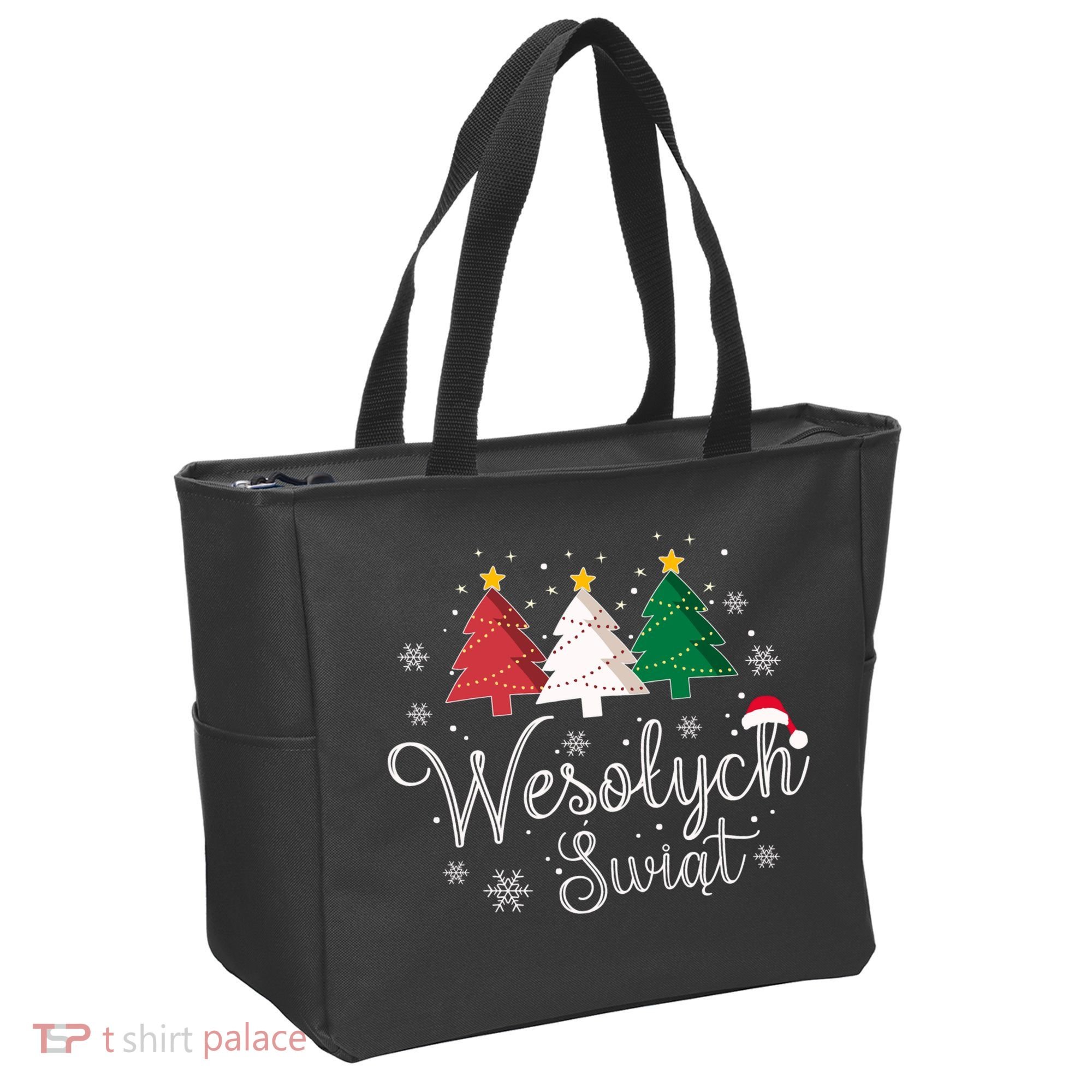 Poland Christmas Tree Polish Merry Xmas Wesolych Swiat Tote Bag