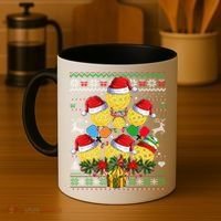 Pickleball Christmas Tree Ugly Sweater Santa Paddle Ball Gift Coffee Mug thumb 4