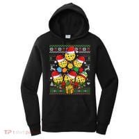 Pickleball Christmas Tree Ugly Sweater Santa Paddle Ball Gift Women's Hoodie thumb 0