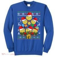 Pickleball Christmas Tree Ugly Sweater Santa Paddle Ball Gift Sweatshirt thumb 0