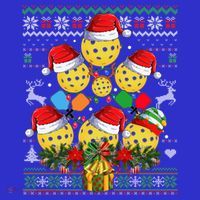 Pickleball Christmas Tree Ugly Sweater Santa Paddle Ball Gift Baby Bodysuit thumb 2