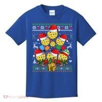 Pickleball Christmas Tree Ugly Sweater Santa Paddle Ball Gift Kids T-Shirt thumb 0