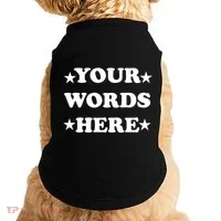 Personalized Custom Text Cute Retro Groovy Font Doggie Tank thumb 0