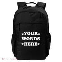 Personalized Custom Text Cute Retro Groovy Font Backpack thumb 0