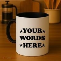 Personalized Custom Text Cute Retro Groovy Font Coffee Mug thumb 4