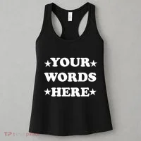 Personalized Custom Text Cute Retro Groovy Font Women's Tank Top thumb 3