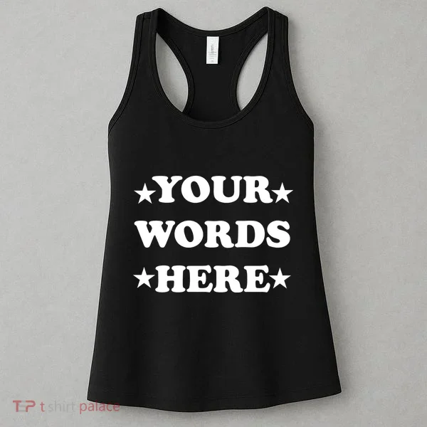 Personalized Custom Text Cute Retro Groovy Font Women's Tank Top