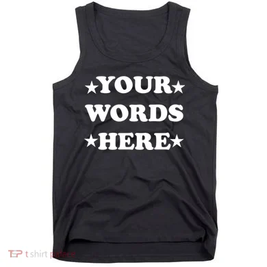 Personalized Custom Text Cute Retro Groovy Font Tank Top