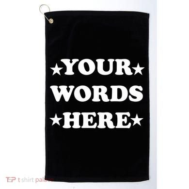 Personalized Custom Text Cute Retro Groovy Font Golf Towel