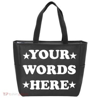Personalized Custom Text Cute Retro Groovy Font Tote Bag
