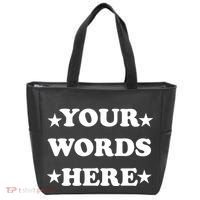 Personalized Custom Text Cute Retro Groovy Font Tote Bag thumb 0