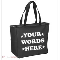 Personalized Custom Text Cute Retro Groovy Font Tote Bag thumb 2