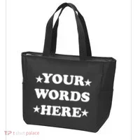Personalized Custom Text Cute Retro Groovy Font Tote Bag thumb 3