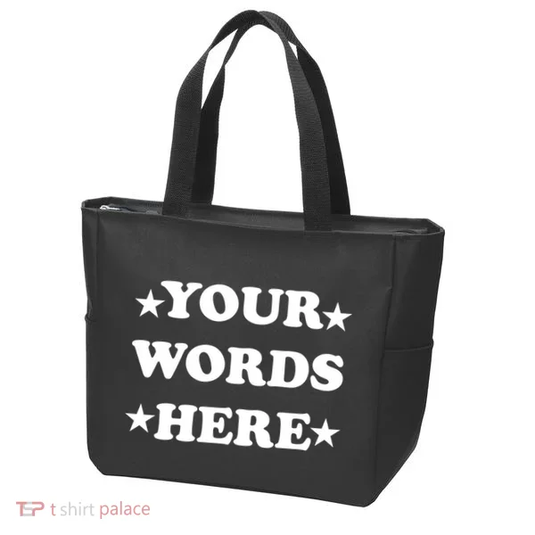 Personalized Custom Text Cute Retro Groovy Font Tote Bag