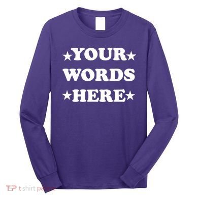 Personalized Custom Text Cute Retro Groovy Font Long Sleeve Shirt