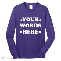Personalized Custom Text Cute Retro Groovy Font Long Sleeve Shirt thumb 0