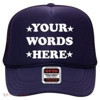 Personalized Custom Text Cute Retro Groovy Font Hat thumb 0