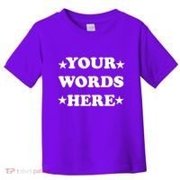 Personalized Custom Text Cute Retro Groovy Font Toddler T-Shirt thumb 0