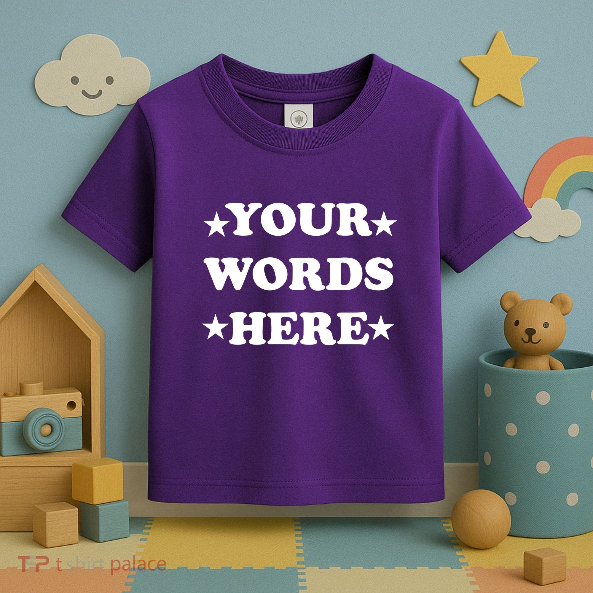 Personalized Custom Text Cute Retro Groovy Font Toddler T-Shirt