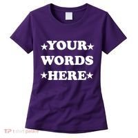 Personalized Custom Text Cute Retro Groovy Font Women's T-Shirt thumb 0