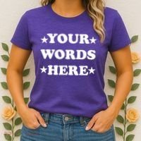 Personalized Custom Text Cute Retro Groovy Font Women's T-Shirt thumb 2