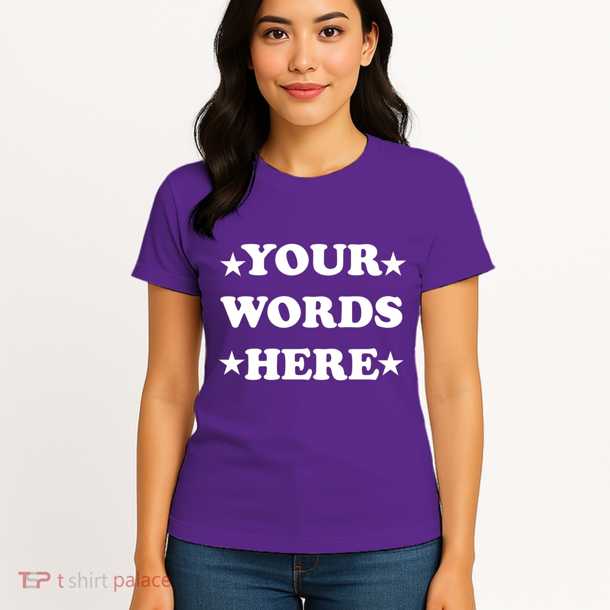 Personalized Custom Text Cute Retro Groovy Font Women's T-Shirt
