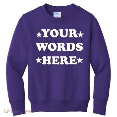 Personalized Custom Text Cute Retro Groovy Font Kids Sweatshirt
