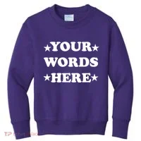 Personalized Custom Text Cute Retro Groovy Font Kids Sweatshirt thumb 0