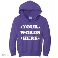 Personalized Custom Text Cute Retro Groovy Font Kids Hoodie thumb 0