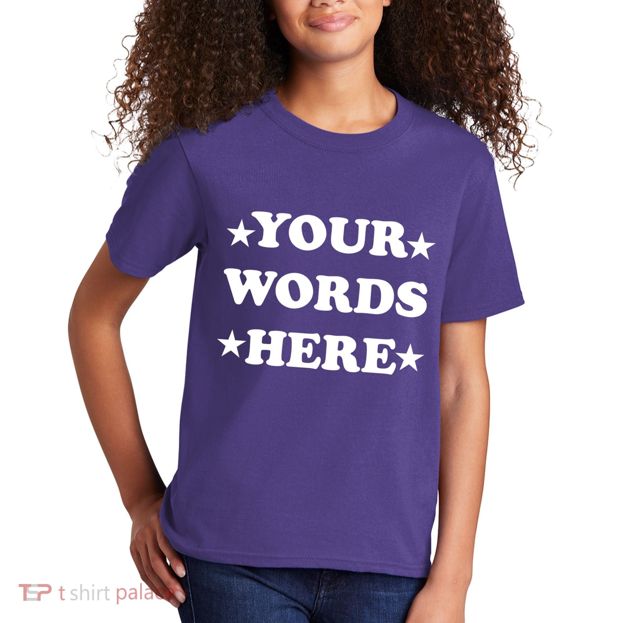 Personalized Custom Text Cute Retro Groovy Font Kids T-Shirt