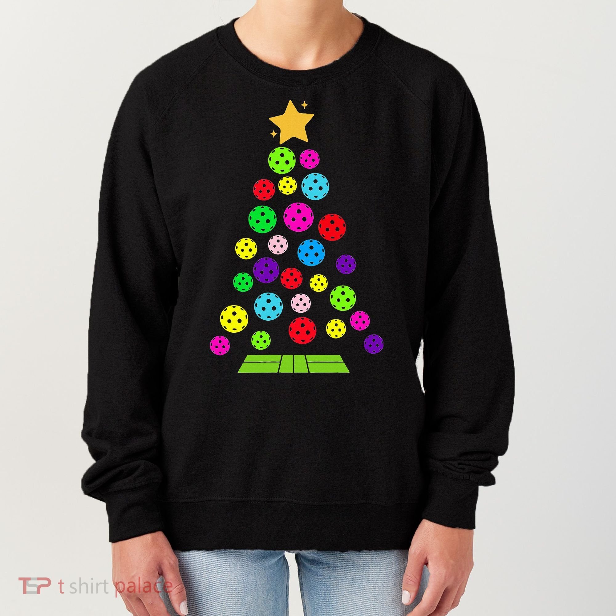 Pickleball Christmas Tree Women's Sweatshirt
