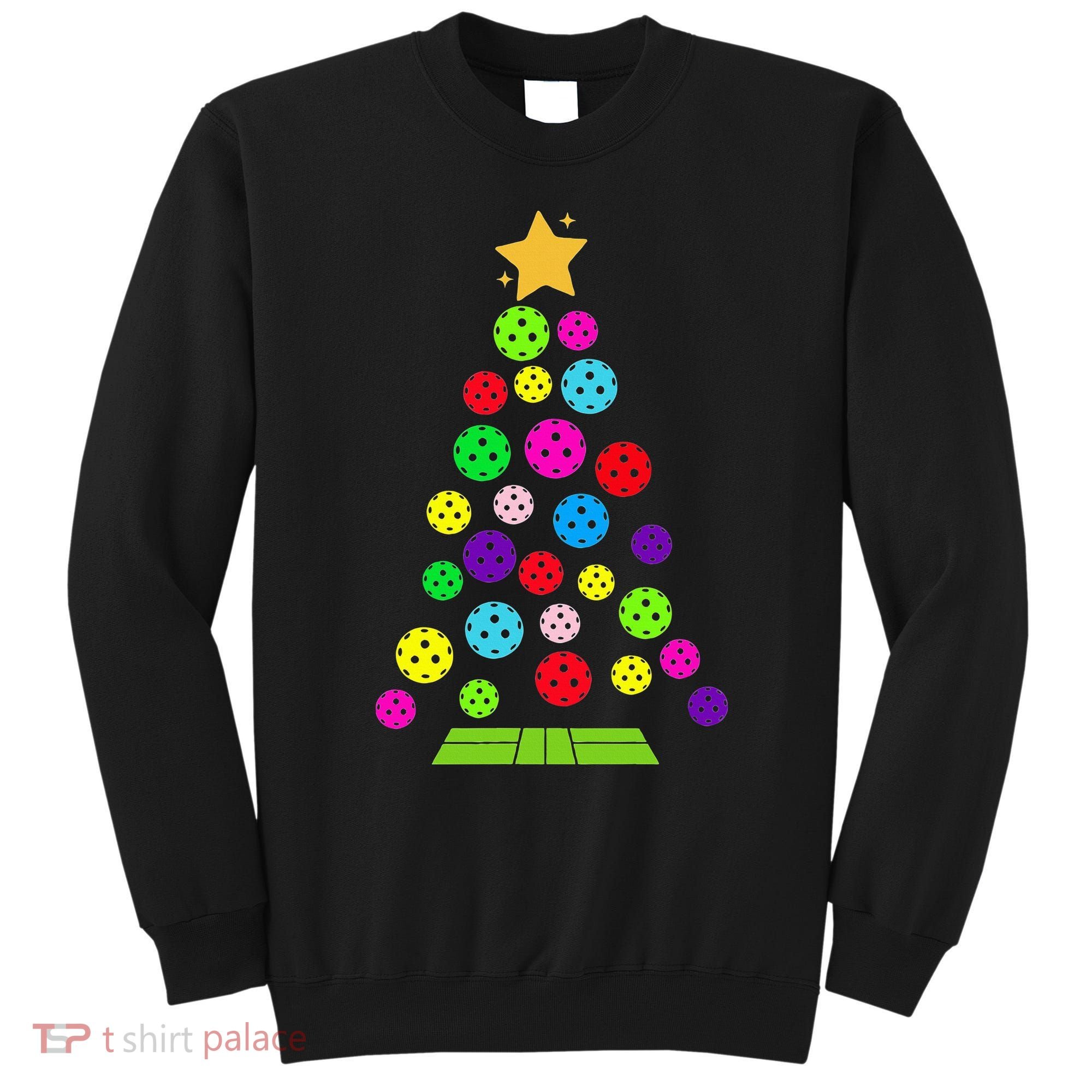 Pickleball Christmas Tree Sweatshirt