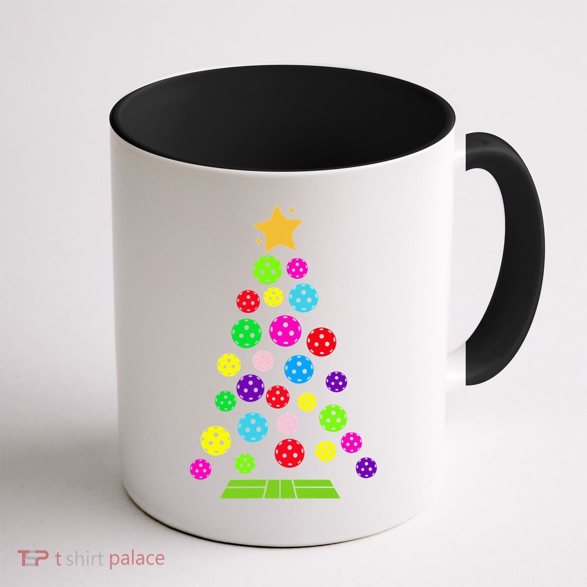 Pickleball Christmas Tree Coffee Mug