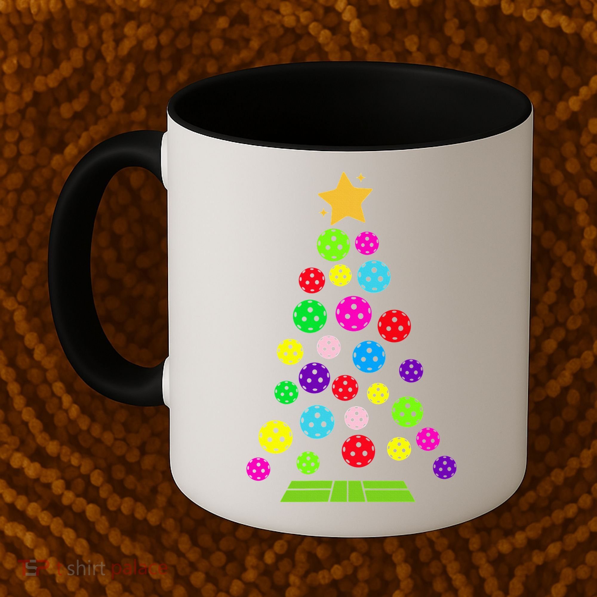 Pickleball Christmas Tree Coffee Mug