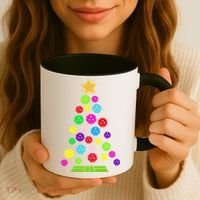 Pickleball Christmas Tree Coffee Mug thumb 3