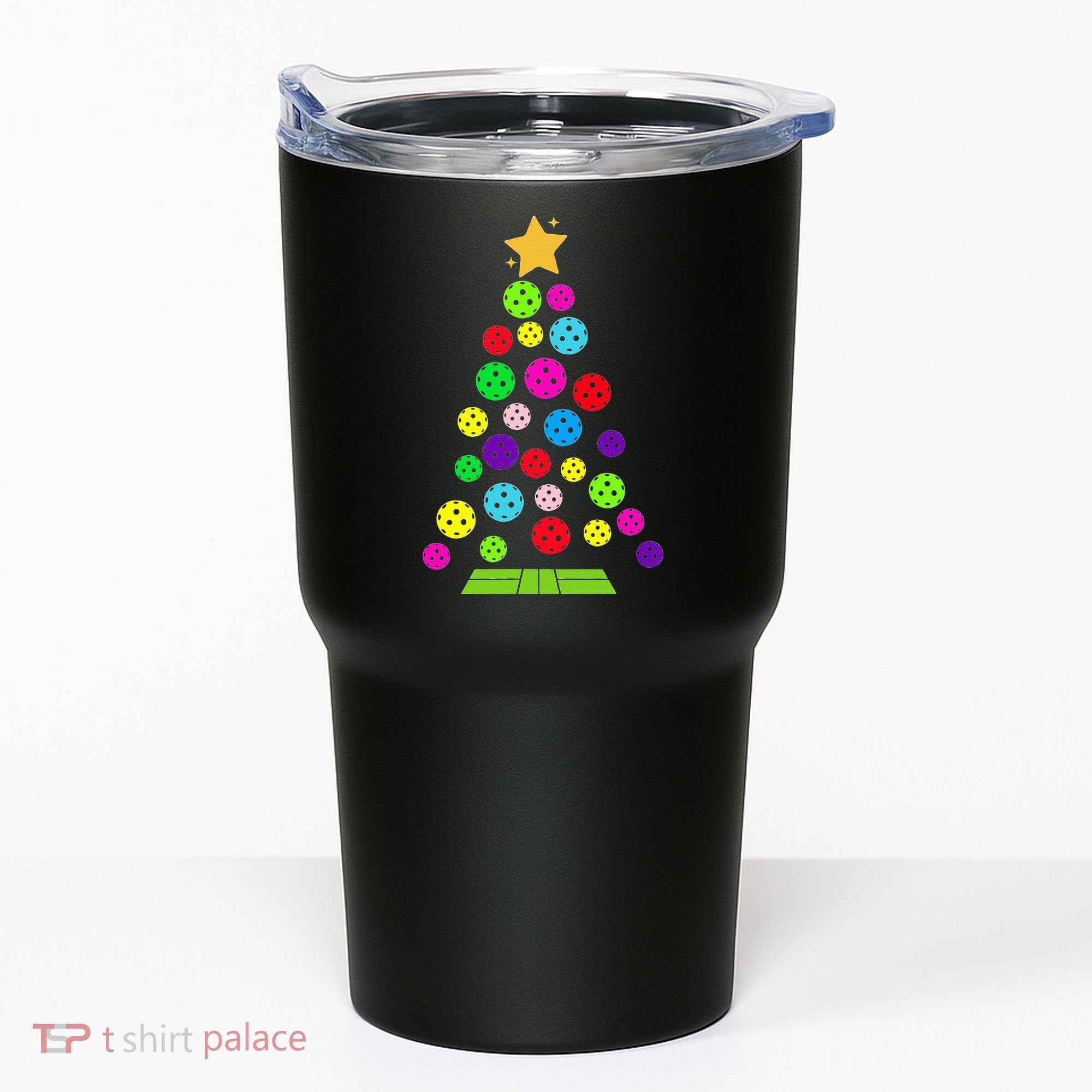 Pickleball Christmas Tree Tumbler