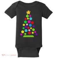 Pickleball Christmas Tree Baby Bodysuit thumb 0