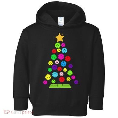 Pickleball Christmas Tree Toddler Hoodie
