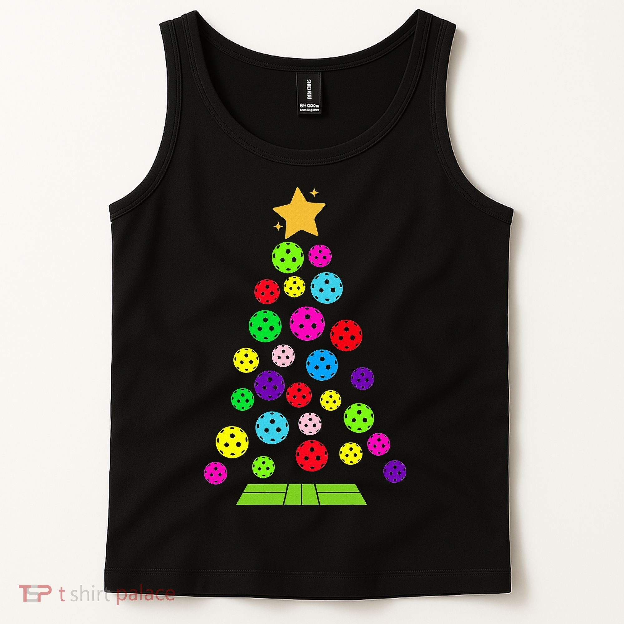 Pickleball Christmas Tree Tank Top