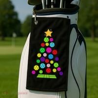 Pickleball Christmas Tree Golf Towel thumb 2