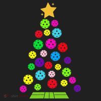 Pickleball Christmas Tree Golf Towel thumb 3
