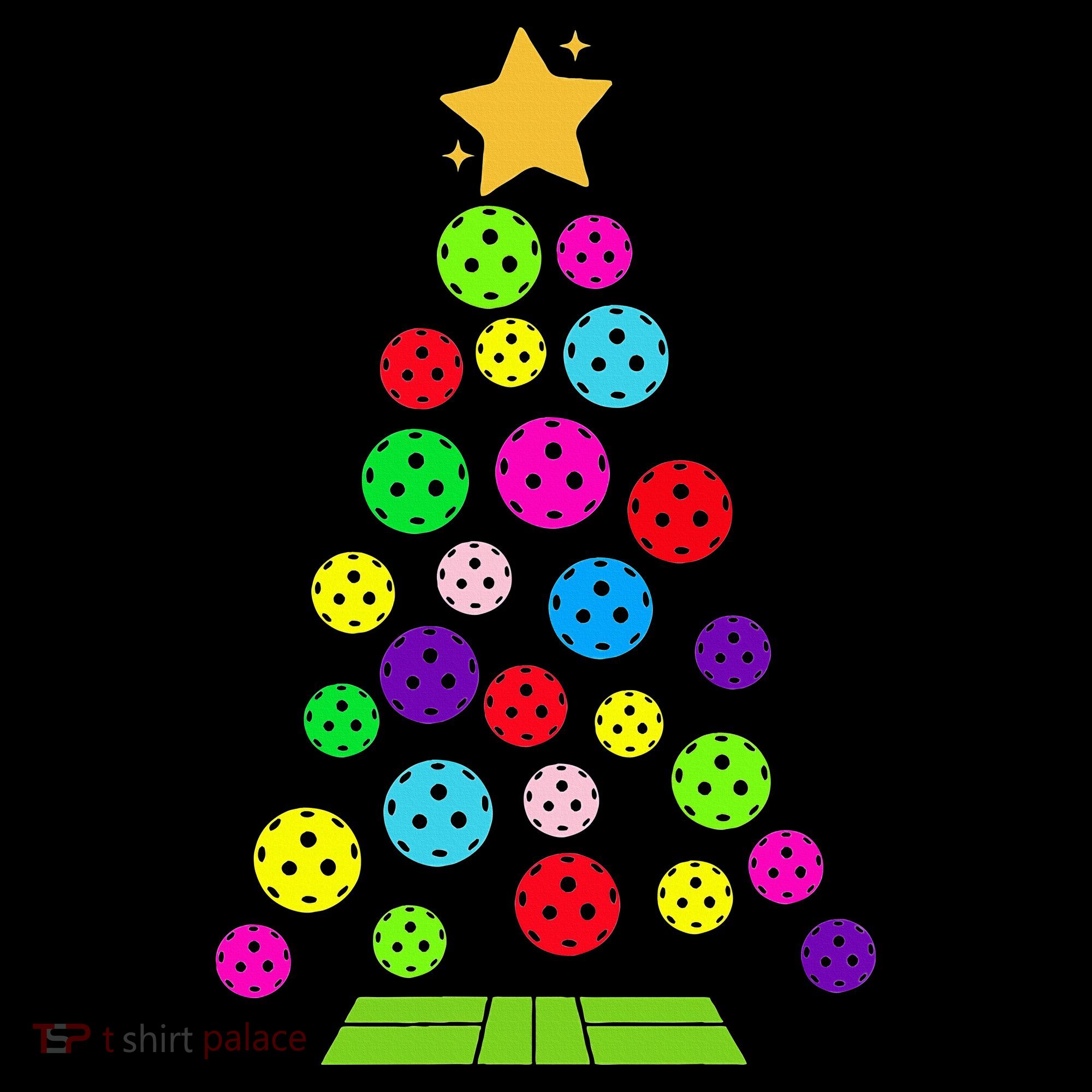 Pickleball Christmas Tree Toddler T-Shirt