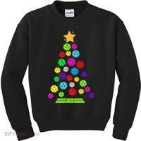 Pickleball Christmas Tree Kids Sweatshirt thumb 0