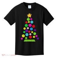 Pickleball Christmas Tree Kids T-Shirt thumb 0