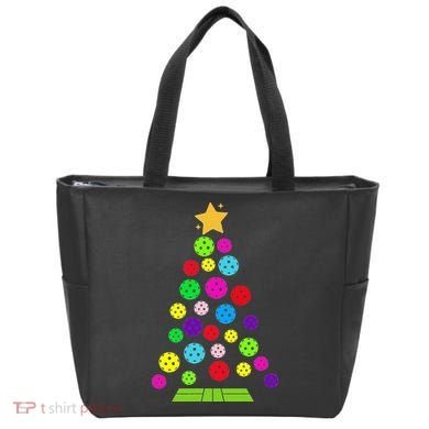Pickleball Christmas Tree Tote Bag