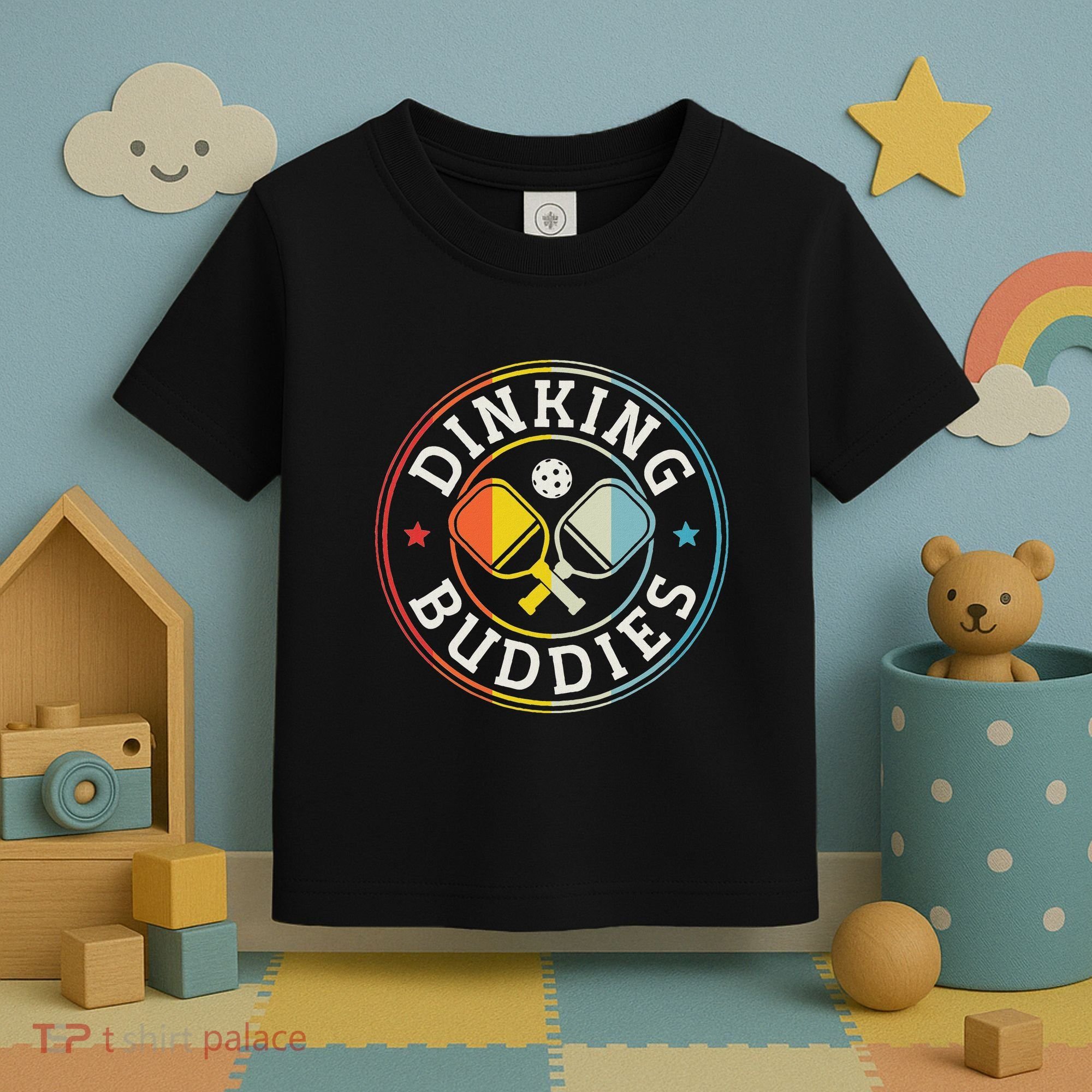 Pickleball Champion Tournament Player Dinking Buddies Toddler T-Shirt