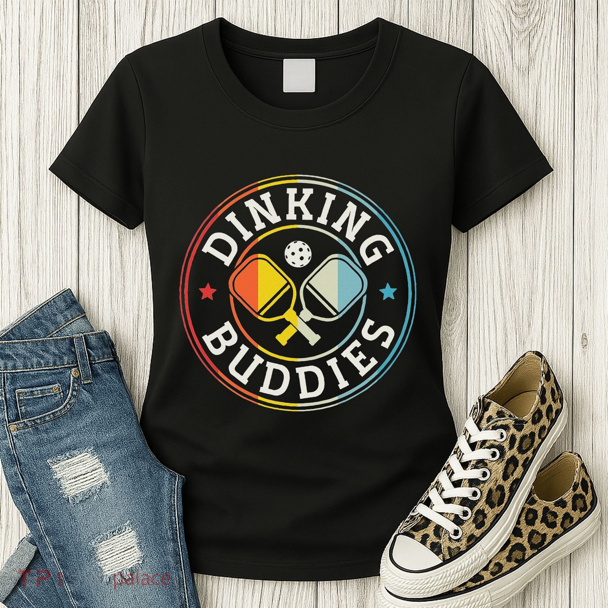 Pickleball Champion Tournament Player Dinking Buddies Women's T-Shirt