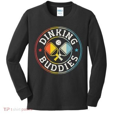 Pickleball Champion Tournament Player Dinking Buddies Kids Long Sleeve Shirt